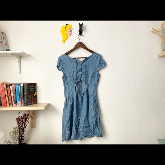 SOLD American Eagle Chambray Casual Dress - Picture 2 of 3
